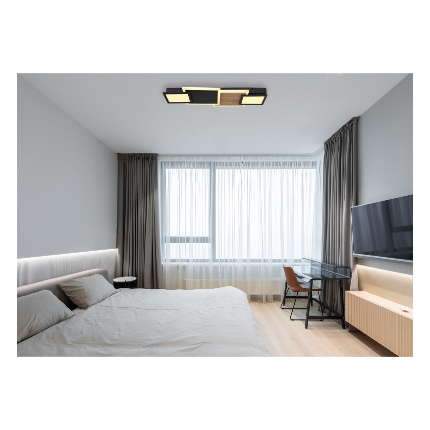 Globo 67279-30 - Plafonnier LED CAROLINE LED/30W/230V 25x71,5 cm beige/noir