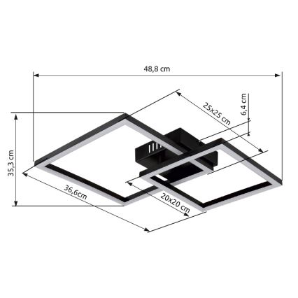 Globo - Plafoniera LED LED/20W/230V 3000K