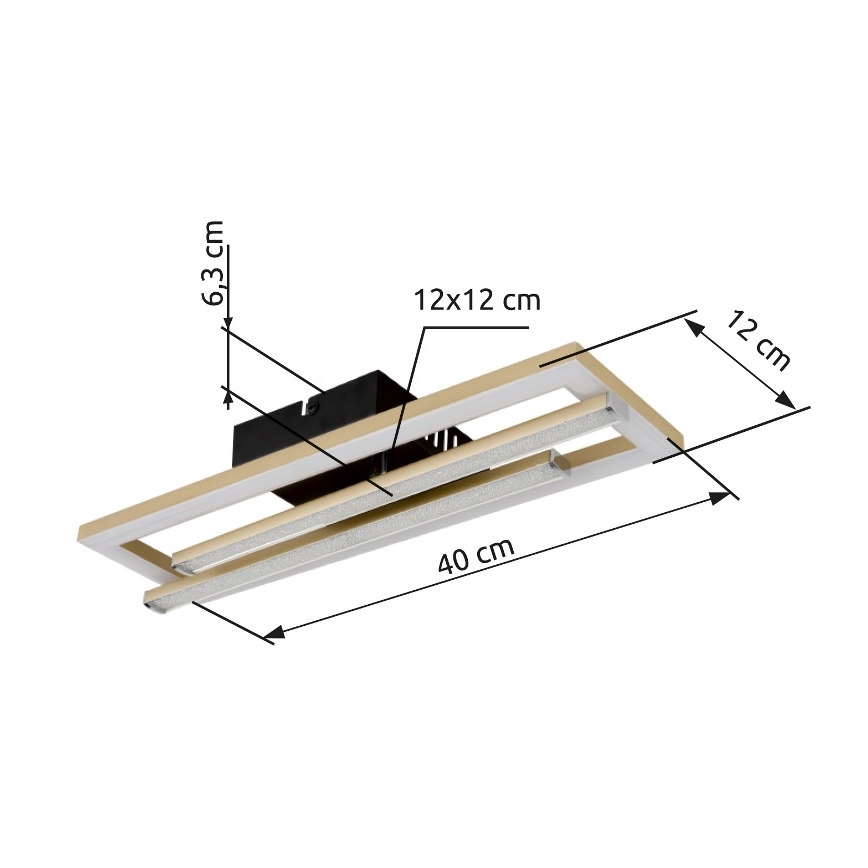 Globo - Plafonnier LED/24W/230V 4000K doré