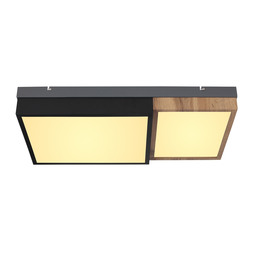 Globo 67286-30 - Plafoniera LED GUNDI LED/30W/230V 35x65 cm marrone/nero