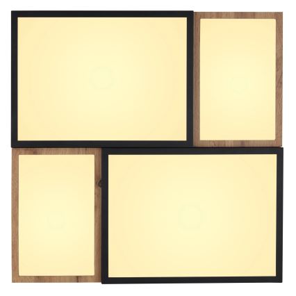 Globo 67286-50 - Plafoniera LED GUNDI LED/50W/230V 60x60 cm marrone/nero