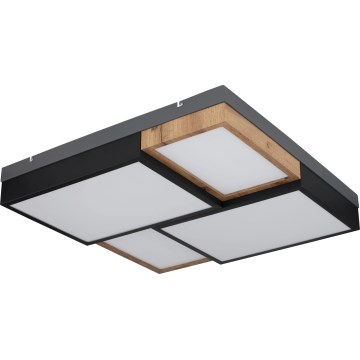 Globo 67286-50 - Plafonnier LED GUNDI LED/50W/230V 60x60 cm marron/noir