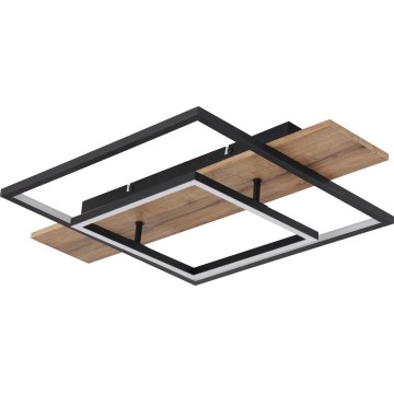 Globo 67289D - LED-dimmbare Deckenleuchte VANNI LED/24W/230V 40x60 cm braun/schwarz