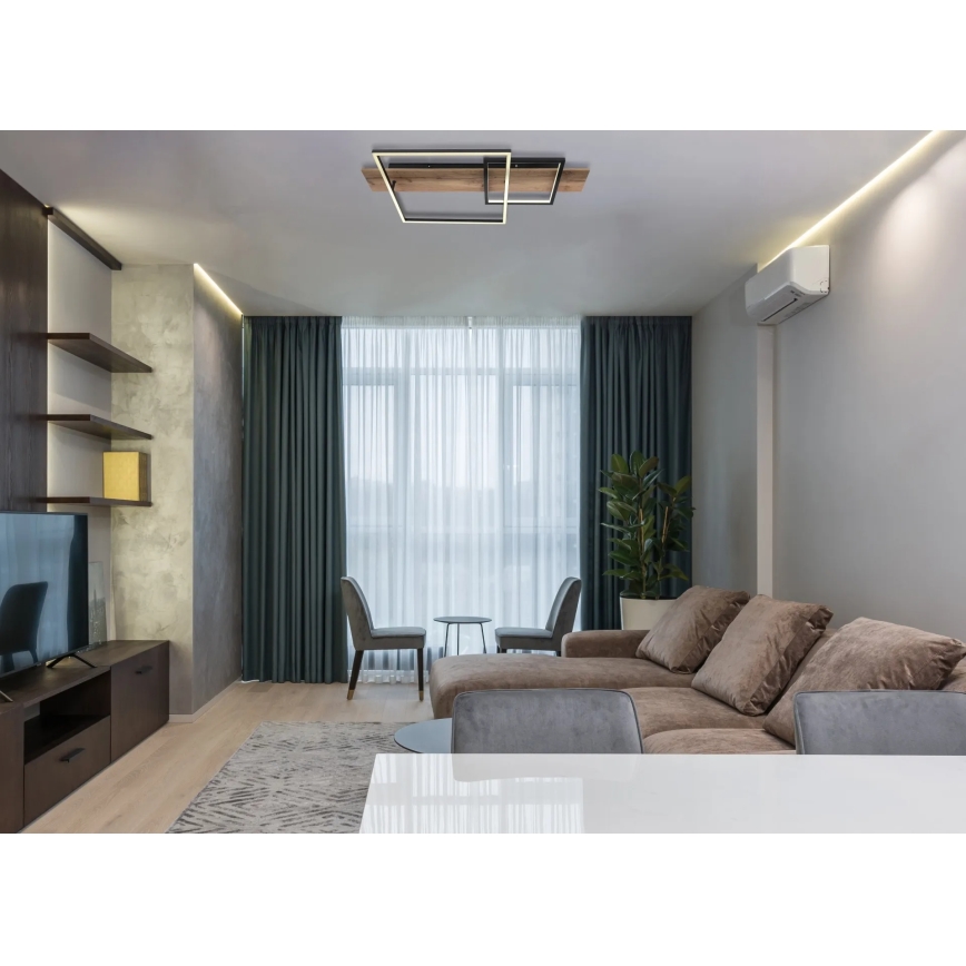 Globo 67289D1 - Plafonnier LED VANNI LED/24W/230V 40x75 cm marron/noir