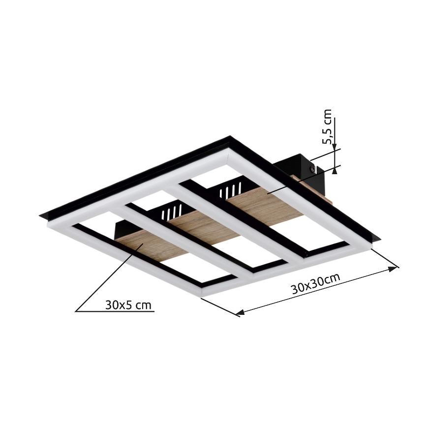 Globo - Plafonnier LED/18W/230V 3000K 30x30 cm