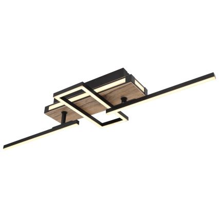 Globo 67299D2 - LED Deckenleuchte COLLI LED/30W/230V 46x68 cm braun/schwarz
