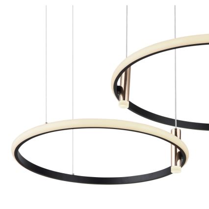 Globo - Lampadario a sospensione con filo LED dimmerabile LED/55W/230V 2700-6000K nero + telecomando