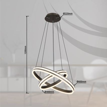 Globo - Lampadario a sospensione con filo LED dimmerabile LED/60W/230V 2700K-6000K + telecomando