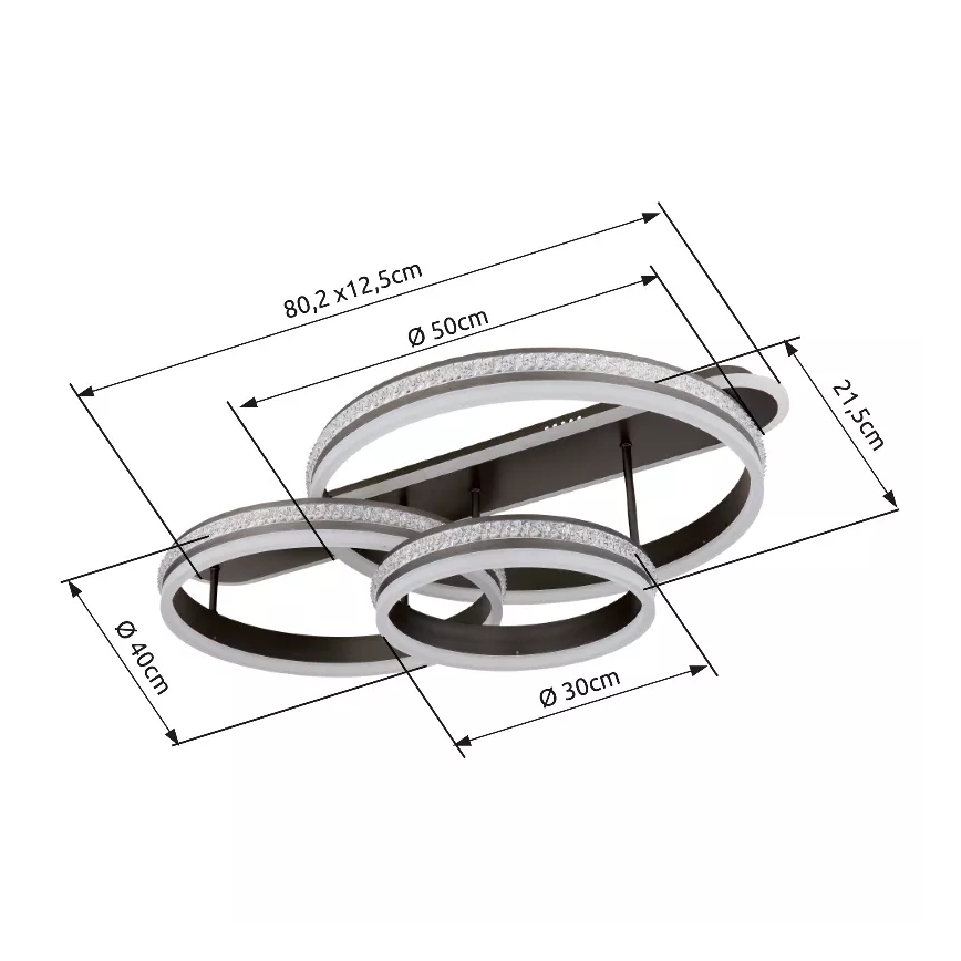 Globo - Plafoniera LED dimmerabile LED/75W/230V 2700K-6000K + telecomando