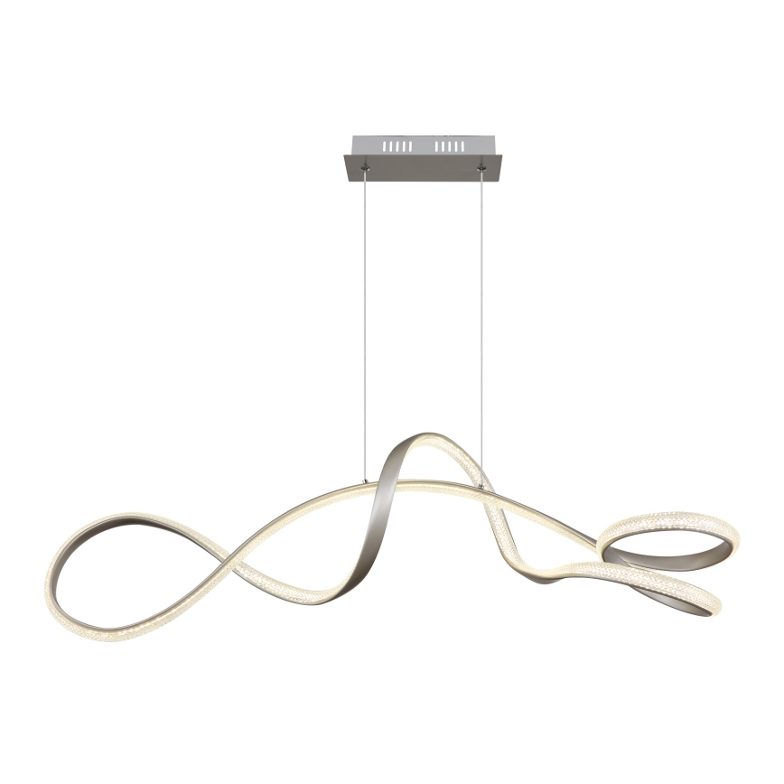 Globo - Lampadario LED a sospensione con filo LED/40W/230V cromo opaco