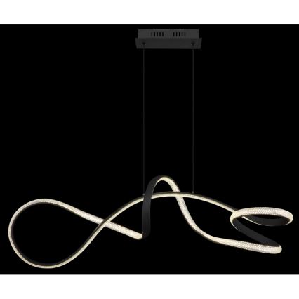 Globo - Lampadario LED a sospensione con filo LED/40W/230V nero