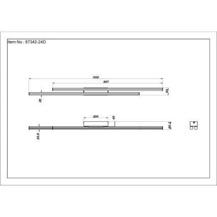 Globo - Plafonnier LED/24W/230V 3000K noir