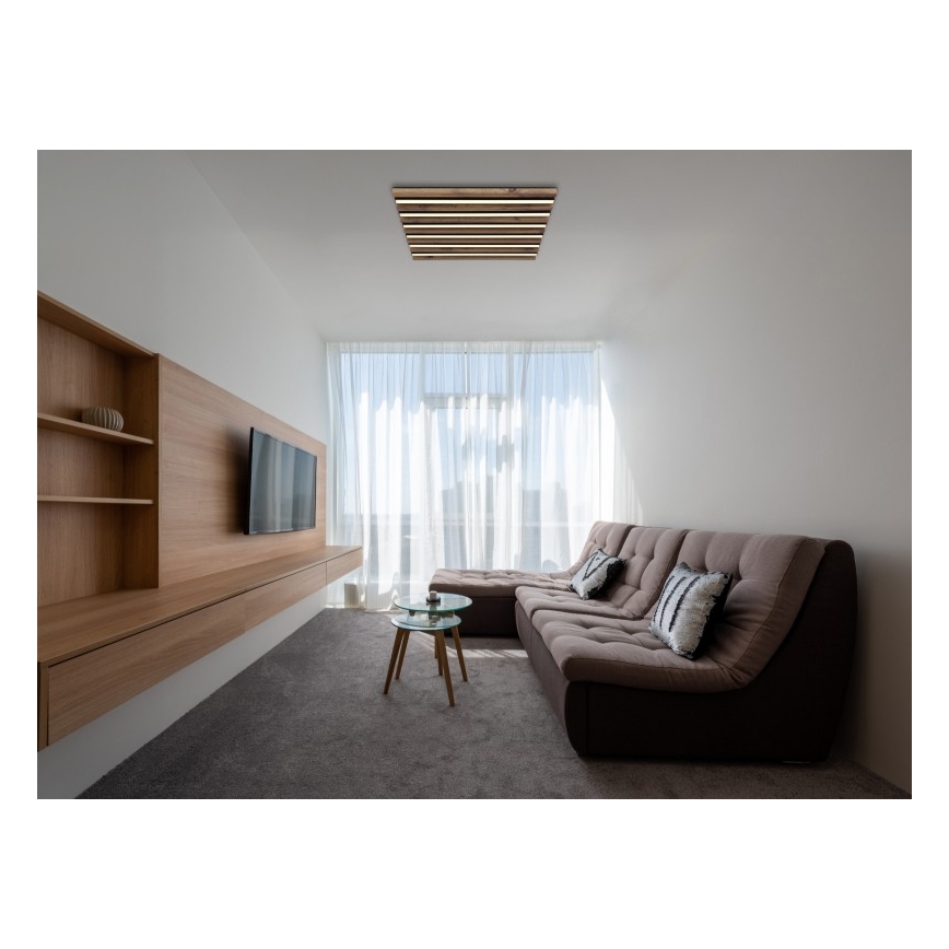 Globo - Plafonnier LED/30W/230V 3000K 45x45 cm bois