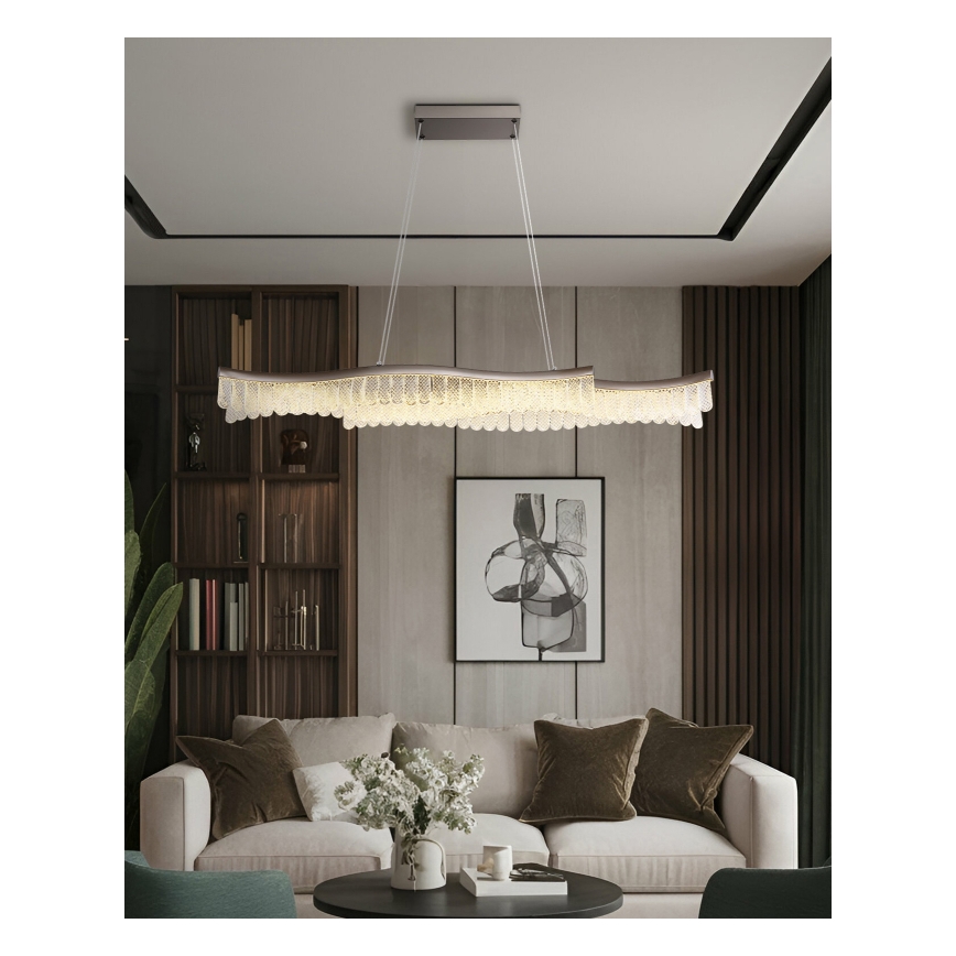 Globo - Suspension filaire LED/35W/230V 3200K chrome mat