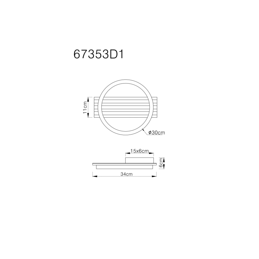 Globo - LED-Deckenleuchte LED/12W/230V 3000K 30x34 cm