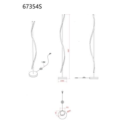 Globo - LED Stehleuchte LED/30W/230V 3000K
