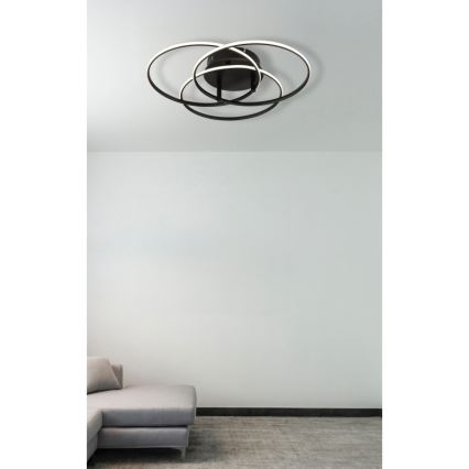 Globo - Plafonnier LED/40W/230V 4000K d. 45,6 cm noir