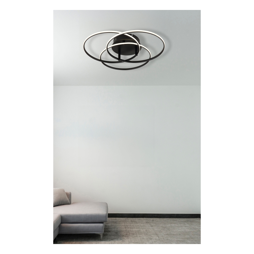 Globo - Plafonnier LED/40W/230V 4000K d. 45,6 cm noir