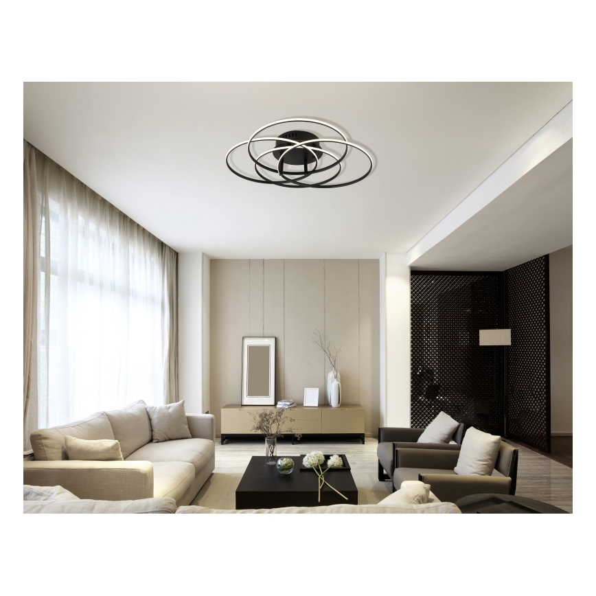 Globo - Plafoniera LED LED/55W/230V 4000K diametro 51,5 cm nero