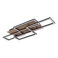 Globo 67359-40 - Lampada da soffitto LED dimmerabile JEFFRY 40W/230V 32,5 x 87,5 cm marrone/nero + telecomando