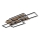 Globo 67359-40 - Lampada da soffitto LED dimmerabile JEFFRY 40W/230V 32,5 x 87,5 cm marrone/nero + telecomando