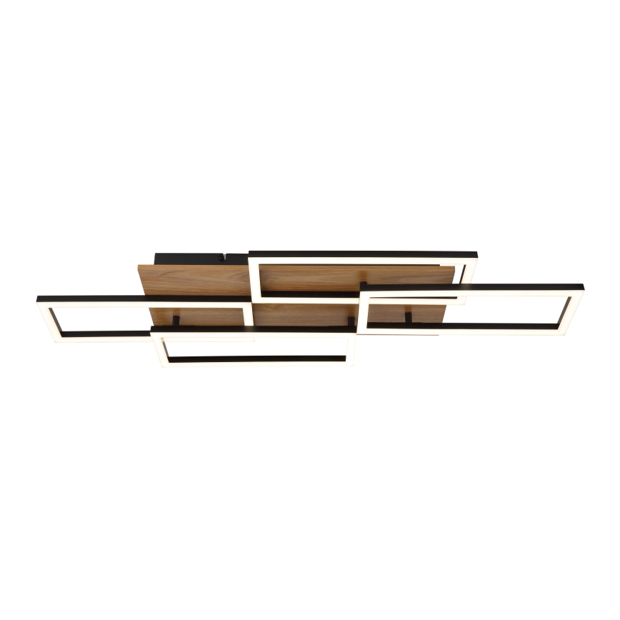 Globo 67359-40 - Lampada da soffitto LED dimmerabile JEFFRY 40W/230V 32,5 x 87,5 cm marrone/nero + telecomando