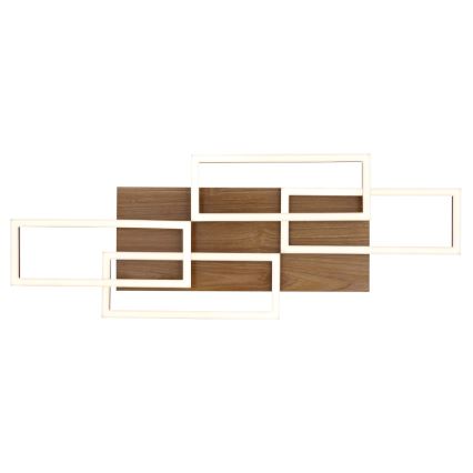 Globo 67359-40 - Lampada da soffitto LED dimmerabile JEFFRY 40W/230V 32,5 x 87,5 cm marrone/nero + telecomando