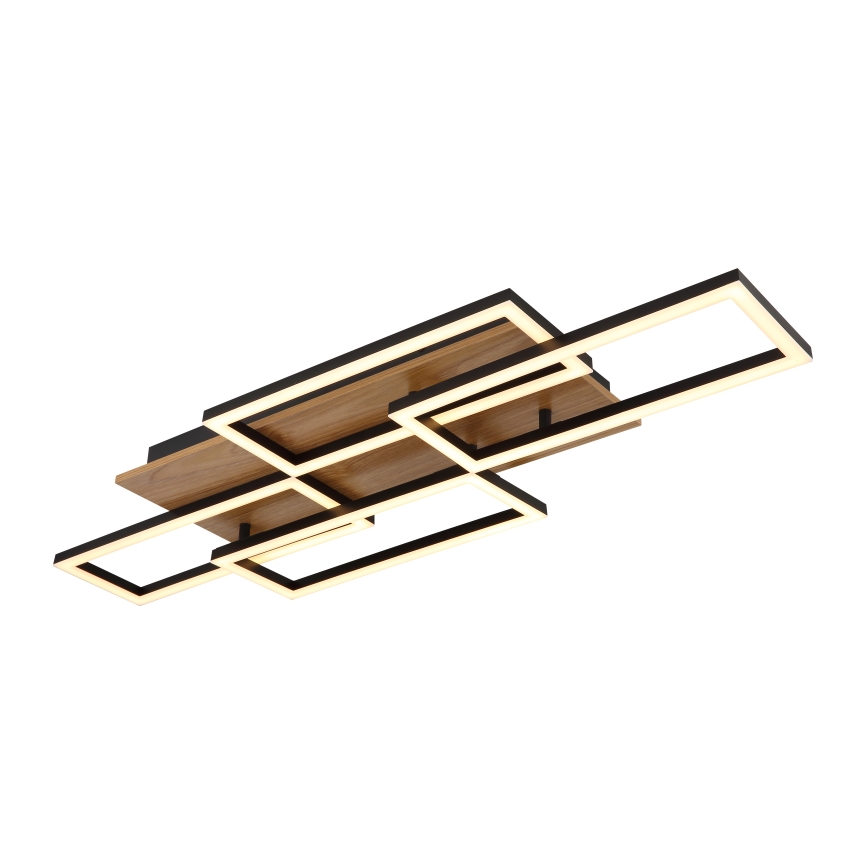 Globo 67359-40 - Lampada da soffitto LED dimmerabile JEFFRY 40W/230V 32,5 x 87,5 cm marrone/nero + telecomando