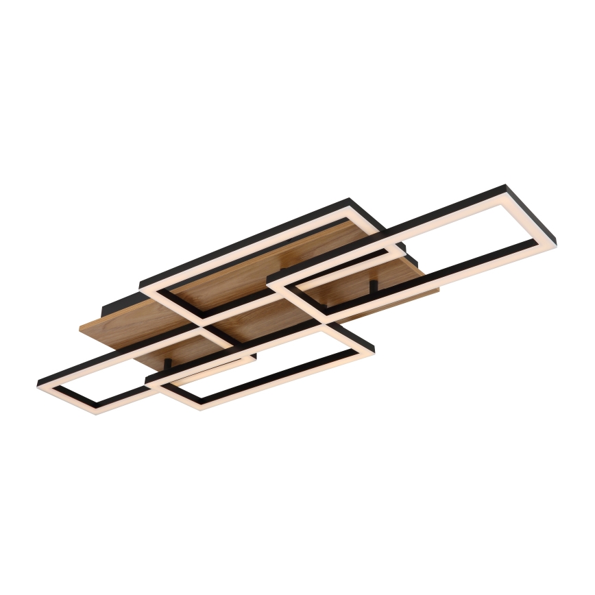 Globo 67359-40 - Lampada da soffitto LED dimmerabile JEFFRY 40W/230V 32,5 x 87,5 cm marrone/nero + telecomando