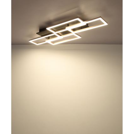 Globo 67359-40A - JEFFRY Lampada da soffitto dimmerabile a LED 40W/230V 32,5x87,5 cm nero + telecomando
