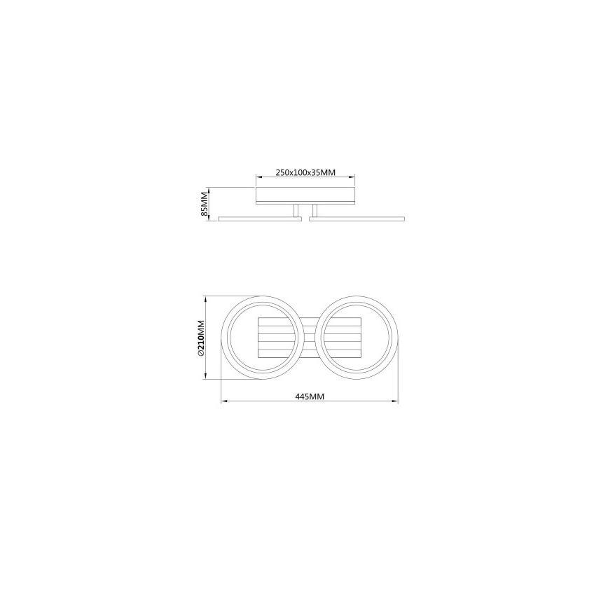 Globo - Plafonnier LED/15W/230V 3000/4200/600K 21x44,5 cm