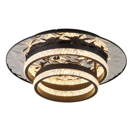 Globo - LED-Deckenleuchte LED/24W/230V 3000K 40x50,5 cm schwarz/glänzendes Chrom