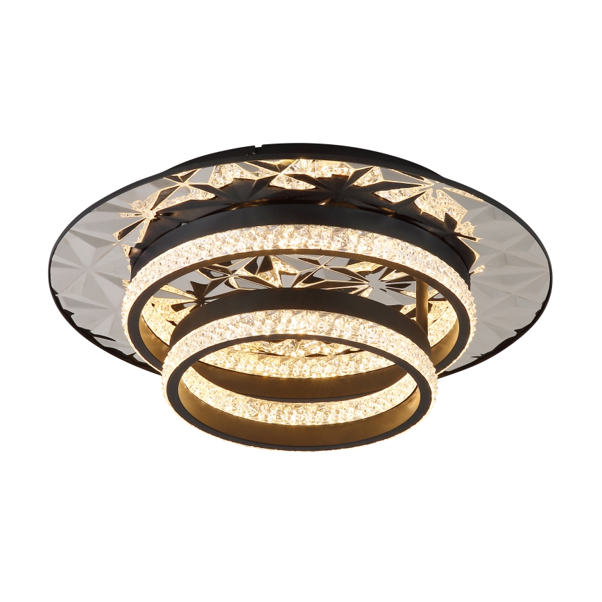Globo - LED-Deckenleuchte LED/24W/230V 3000K 40x50,5 cm schwarz/glänzendes Chrom