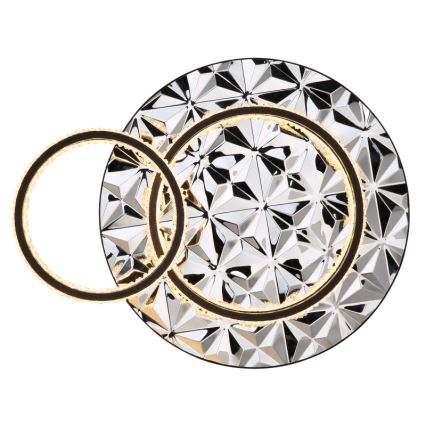 Globo - Plafonnier LED/24W/230V 3000K 40x50,5 cm noir/chrome brillant