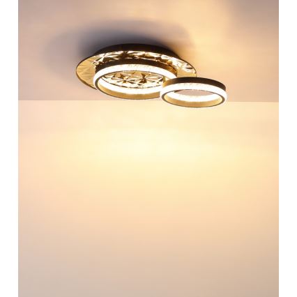 Globo - LED-Deckenleuchte LED/24W/230V 3000K 40x50,5 cm schwarz/golden