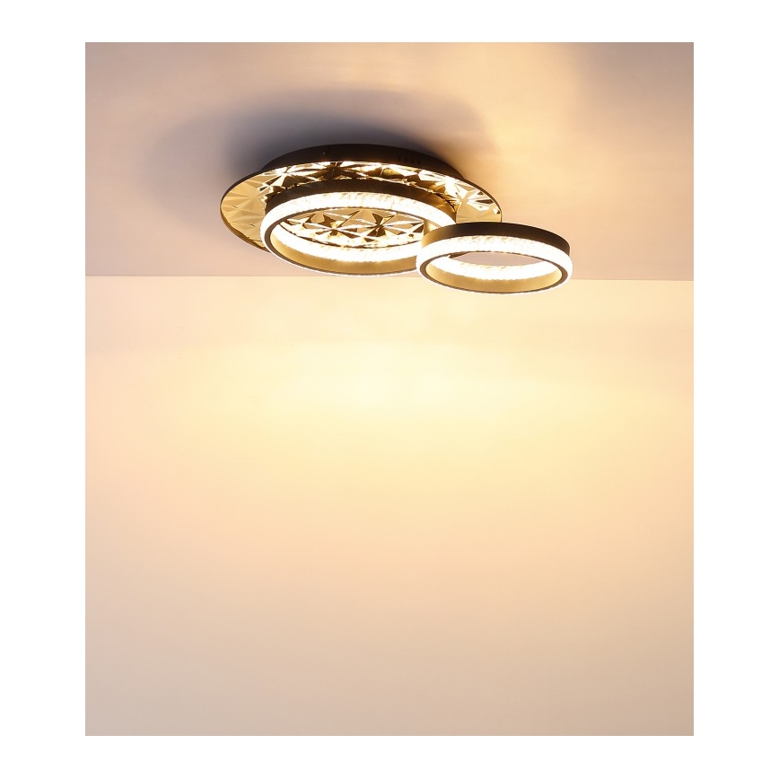 Globo - LED-Deckenleuchte LED/24W/230V 3000K 40x50,5 cm schwarz/golden