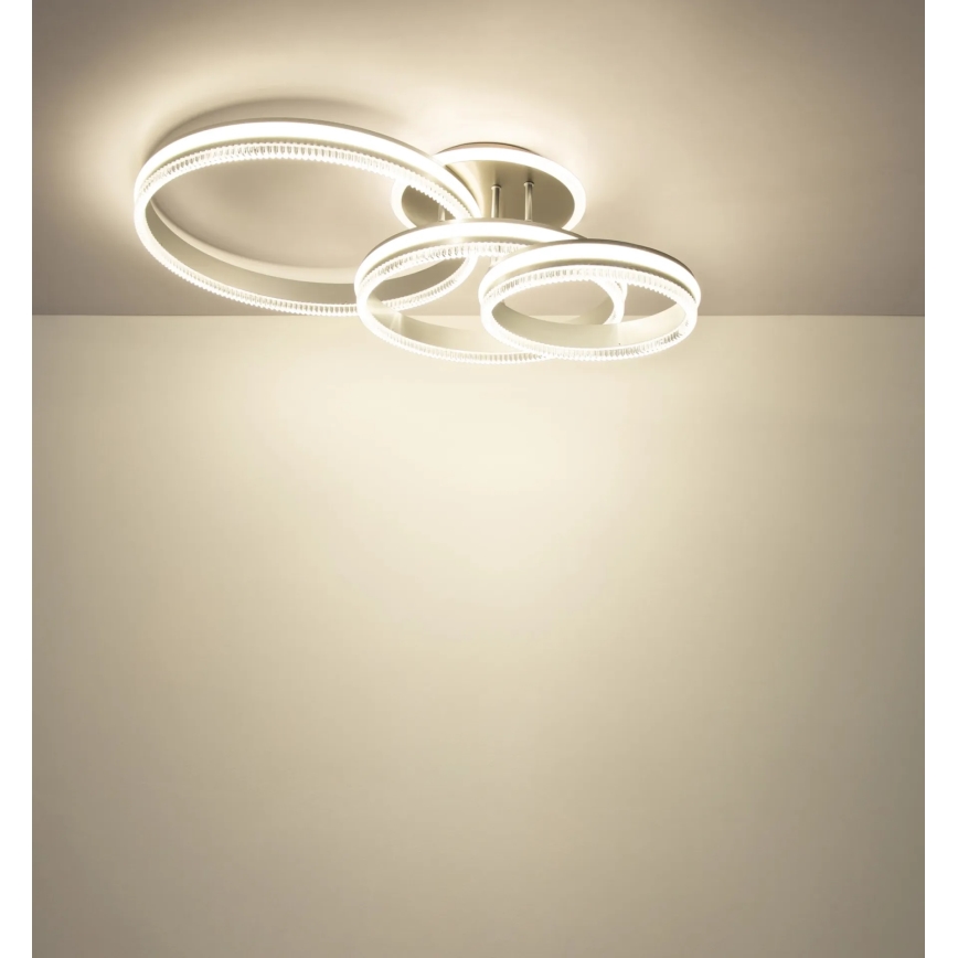 Globo - Plafonnier LED dimmable/72W/230V 2700-6000K argenté + télécommande