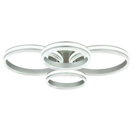Globo - Plafoniera LED dimmerabile 90W/230V 2700-6000K argento + telecomando
