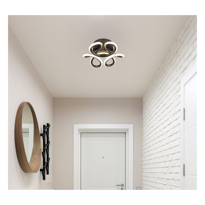 Globo - Plafonnier LED/24W/230V 2700/4000/6000K d. 26 cm noir