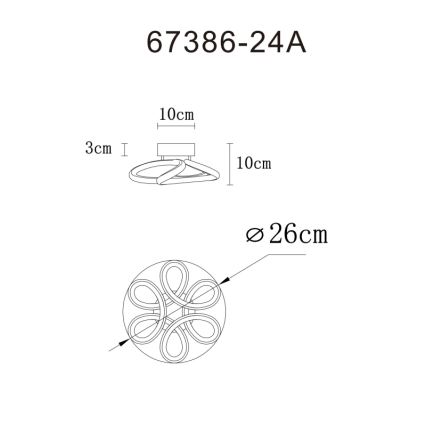 Globo - Plafonnier LED/24W/230V 2700/4000/6000K d. 26 cm noir
