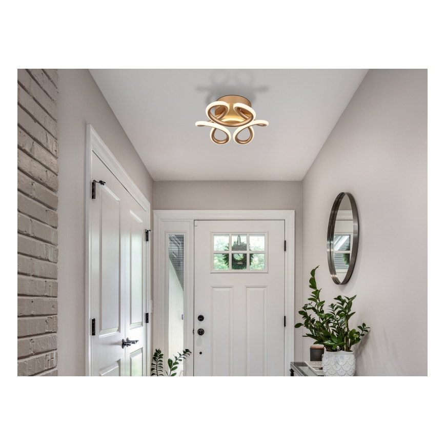 Globo - LED Deckenleuchte LED/24W/230V 2700/4000/6000K Ø 26 cm gold