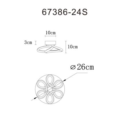 Globo - LED Deckenleuchte LED/24W/230V 2700/4000/6000K Ø 26 cm mattchrom