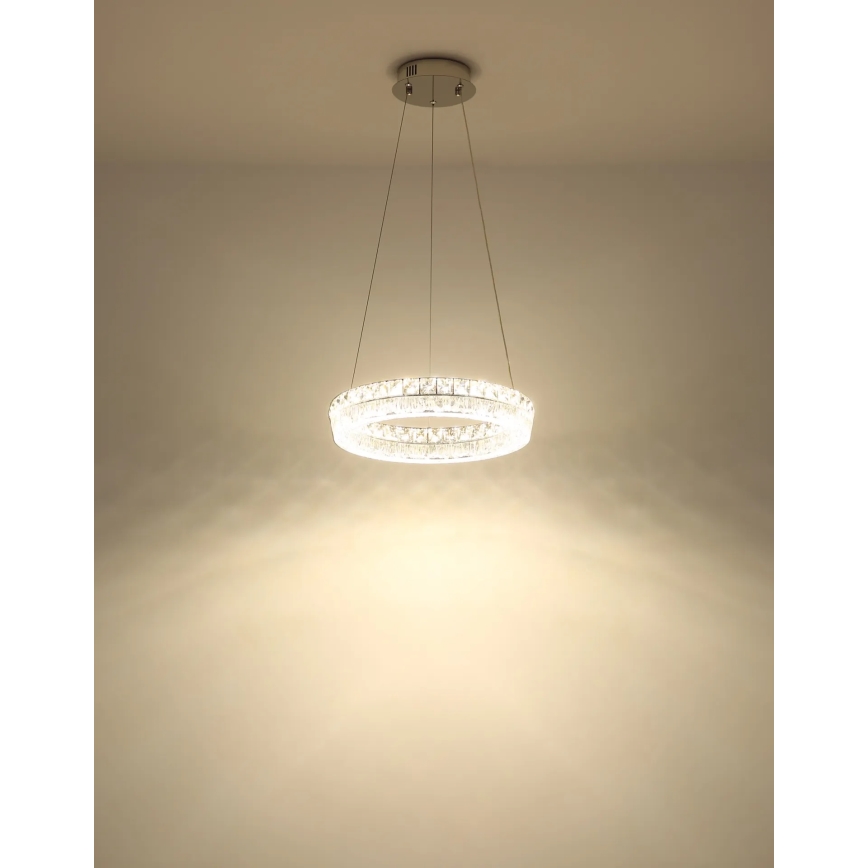 Globo - LED-dimmbare Hängeleuchte an Kabel LED/24W/230V 2700-6000K klar + Fernbedienung