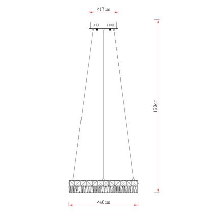 Globo - LED-dimmbare Hängeleuchte an Kabel LED/24W/230V 2700-6000K klar + Fernbedienung