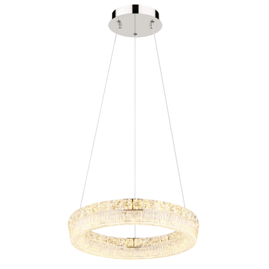 Globo - Lampadario LED dimmerabile a sospensione su cavo LED/24W/230V 2700-6000K trasparente + telecomando