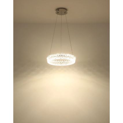 Globo - Suspension LED dimmable sur câble LED/24W/230V 2700-6000K transparente + télécommande