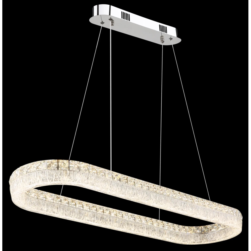 Globo - Lampadario LED dimmerabile a sospensione su cavo LED/40W/230V 2700-6000K trasparente + telecomando