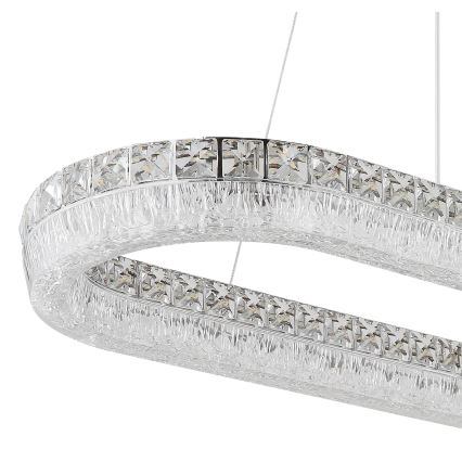 Globo - Dimmbare LED-Pendelleuchte an Drahtseil LED/40W/230V 2700-6000K klar + Fernbedienung