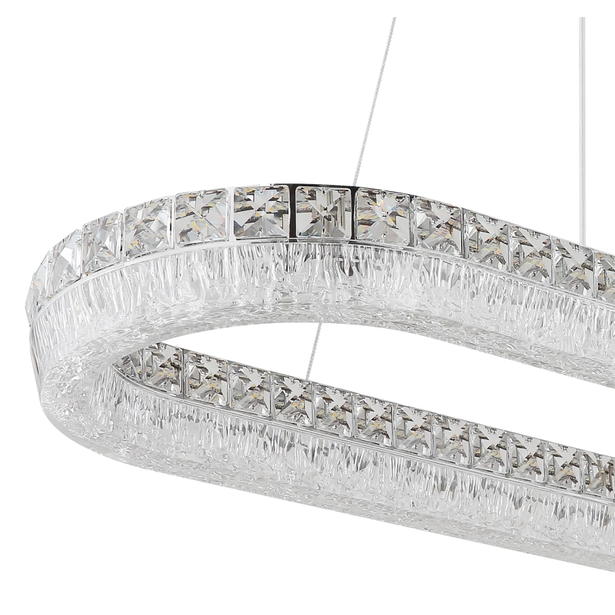 Globo - Dimmbare LED-Pendelleuchte an Drahtseil LED/40W/230V 2700-6000K klar + Fernbedienung