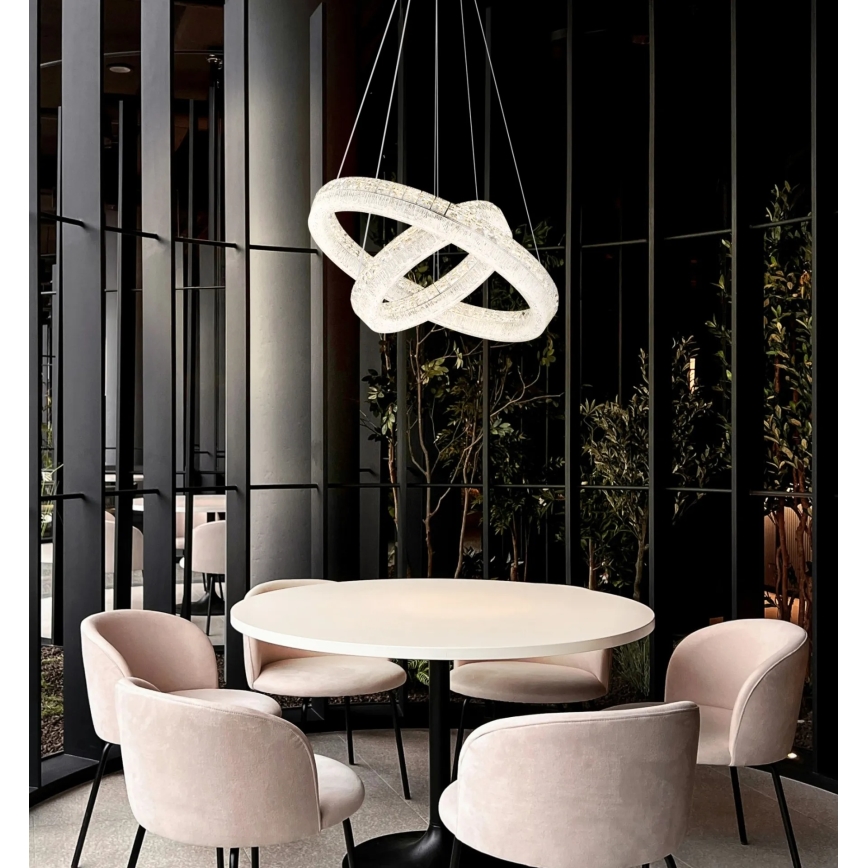 Globo - LED-dimmbare Pendelleuchte an Kabel LED/60W/230V 2700-6000K klar + Fernbedienung